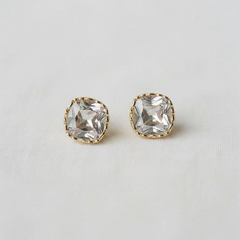 Chic Square Zirconia Drop Earrings - Cloth + Cabin