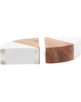 Marble Wood and Brass Bookends / Set of 2 - Cloth + Cabin