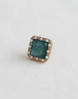Blue Cubic Zirconia Geometric Stud Earrings - Cloth + Cabin