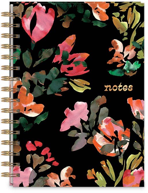 Spiral Journal Hazy Florals Black - Cloth + Cabin