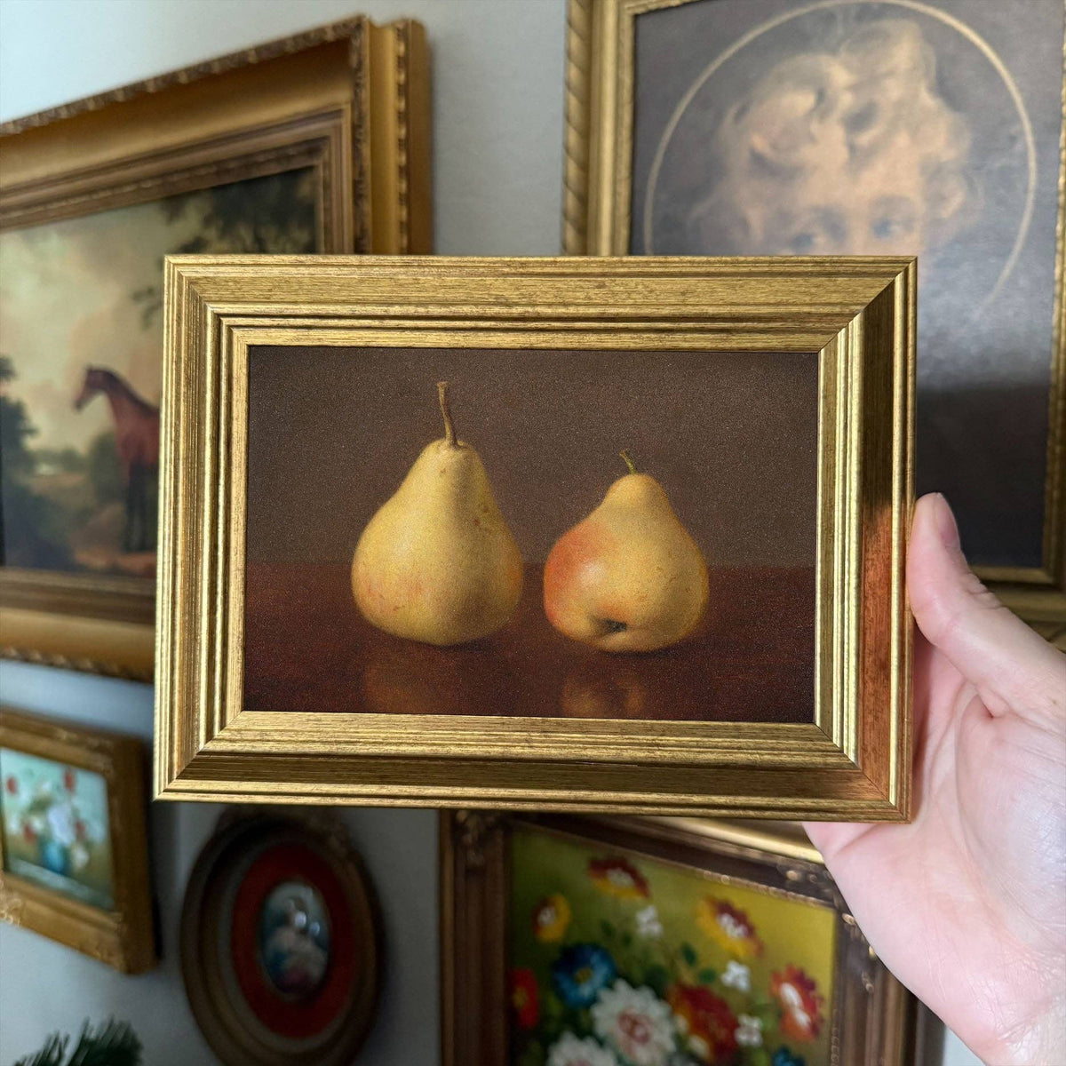 Vintage Style Pears Still Life Art Print Gallery Wall Framed