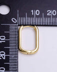 Oblong Huggie Hoop Earrings - Cloth + Cabin