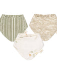 Willow Sage Muslin Cotton Bandana Baby Bib (3 Pack)