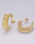 Chunky Striped Hoop Earrings - Cloth + Cabin