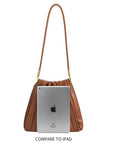 Carrie Ivory Pleated Vegan Shoulder Bag - Cloth + Cabin