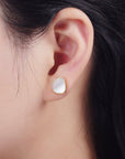 Shell Pearl Bezel Earrings