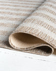 Ocean Striped Beige Brown Indoor/Outdoor Area Rug