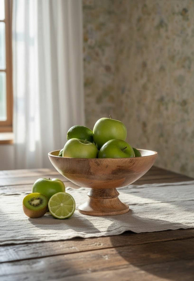 Classic Wood Pedestal Bowl