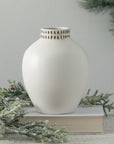 White Ceramic Modern Vase - Cloth + Cabin