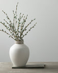 White Ceramic Modern Vase - Cloth + Cabin