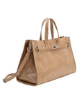 Sutton Tan Recycled Vegan Leather Tote Bag