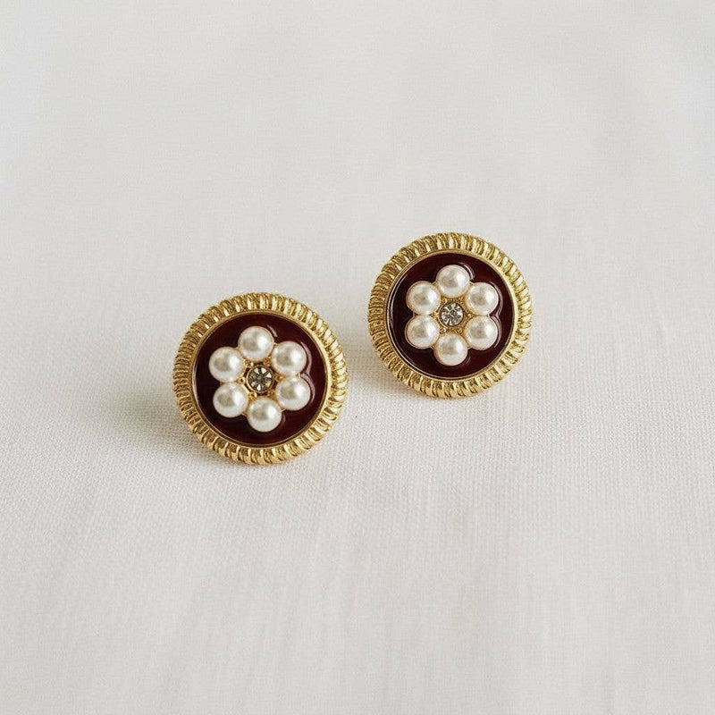 Chic Vintage Floral Drop Earrings - Cloth + Cabin
