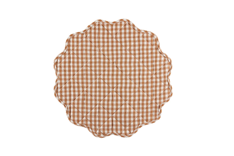 Maggie-Carmel Gingham Quilted Placemat