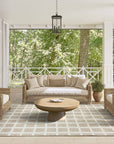 Ocean Gridscape Indoor/Outdoor Area Rug