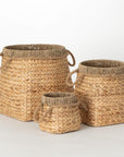 Woven Baskets w/ Rope Handle - Cloth + Cabin