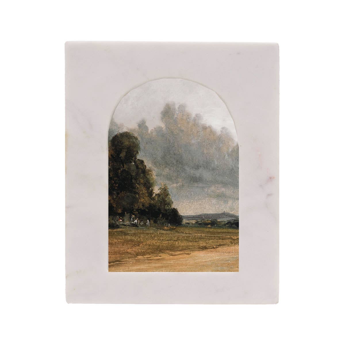 4x6 Ruth Arched Marble Photo Frame White - Cloth + Cabin