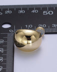 24K Gold Filled Chunky Wide Dome Stud Earrings