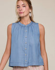 Ansley Denim Button Tank Top - Cloth + Cabin