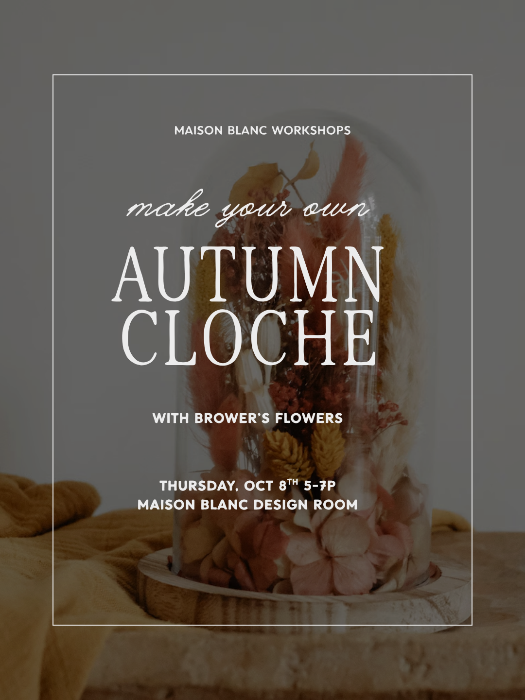 Autumn Dried Floral Cloche