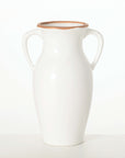 Natural Rimmed White Vase - Cloth + Cabin