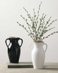 Natural Rimmed White Vase - Cloth + Cabin