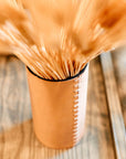 Mid Century Leather Wrapped Glass Vase - Cloth + Cabin