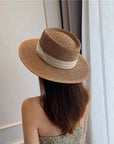 BEACH VACATION SUN FEDORA STRAW HATS FOR WOMEN_CWAH1151 - Cloth + Cabin
