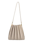 Carrie Pleated Vegan Bag- Bone - Cloth + Cabin