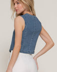Evelyn Stretch Denim Vest
