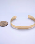 24K Gold Filled Minimalist Band Cuff Bracelet - Cloth + Cabin