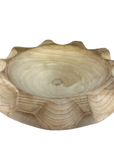 Antique White Wood Scalloped Bowl - Cloth + Cabin