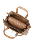 Sutton Tan Recycled Vegan Leather Tote Bag