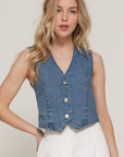 Evelyn Stretch Denim Vest