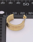 Chunky Striped Hoop Earrings - Cloth + Cabin