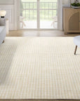 Dalia Beige Micro Grid Indoor Outdoor Rug