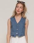 Evelyn Stretch Denim Vest