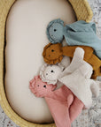 Toffee Lion Organic Cotton Muslin Lovey Blanket