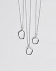 Open Hex Necklace / Silver - Cloth + Cabin