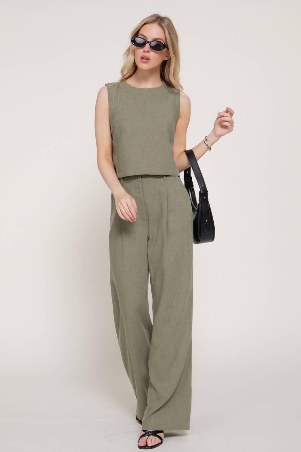 Brylee Linen Look Pants Set - Cloth + Cabin