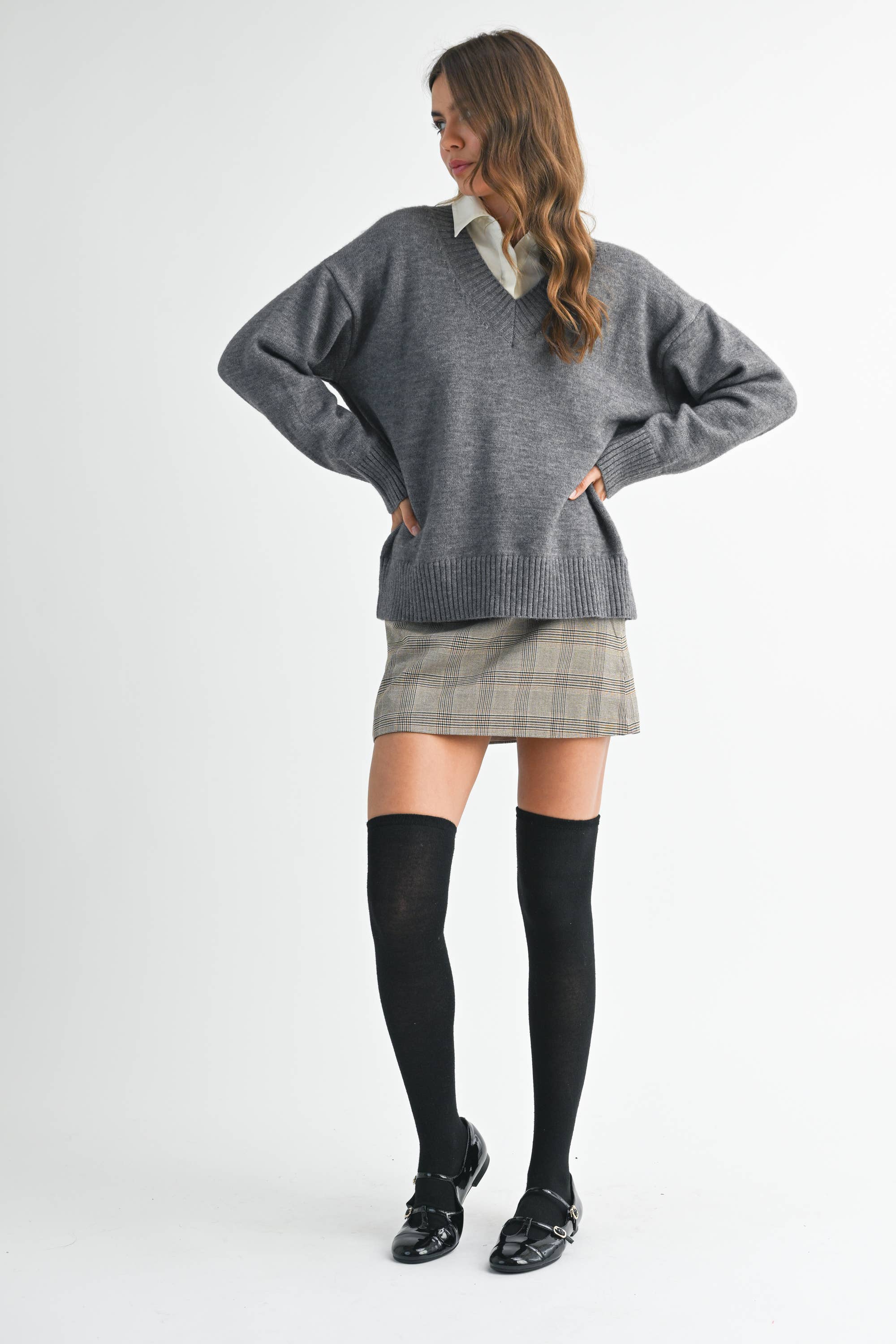 Tamara Oversized V-Neck Sweater - Cloth + Cabin