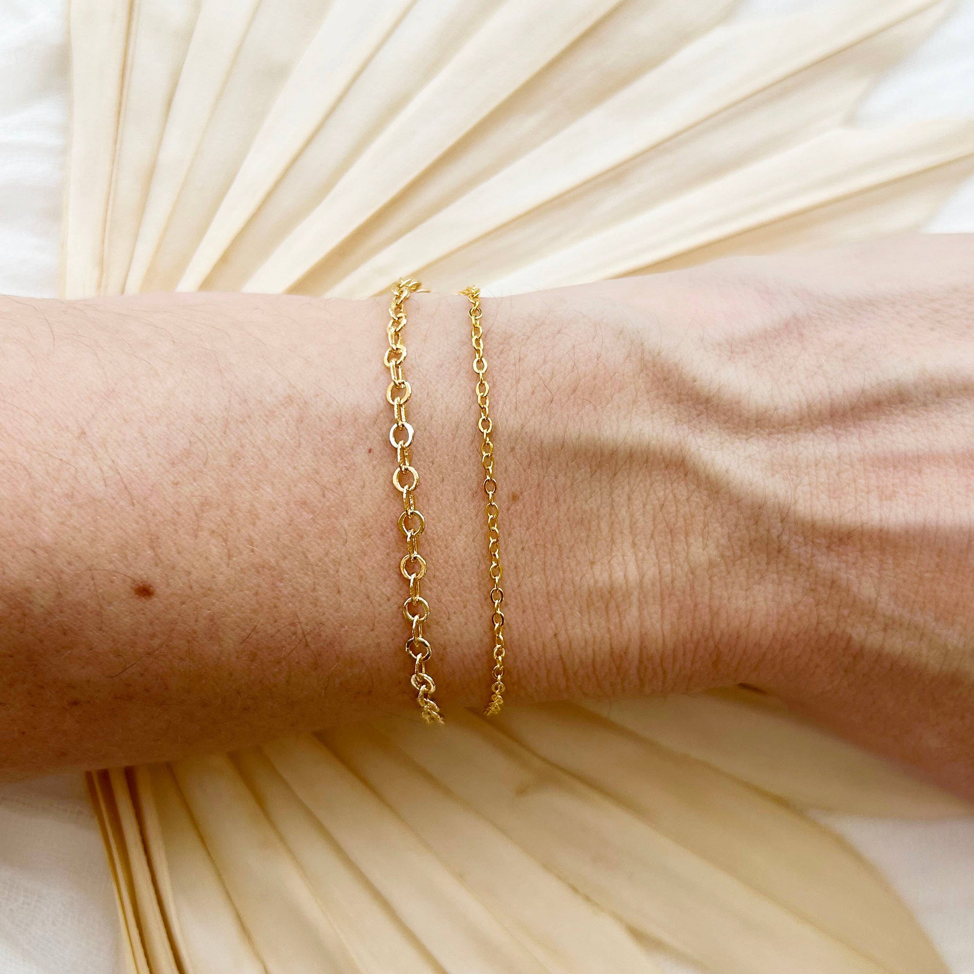 Dainty Double Chain Gold Bracelet