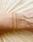 Dainty Double Chain Gold Bracelet