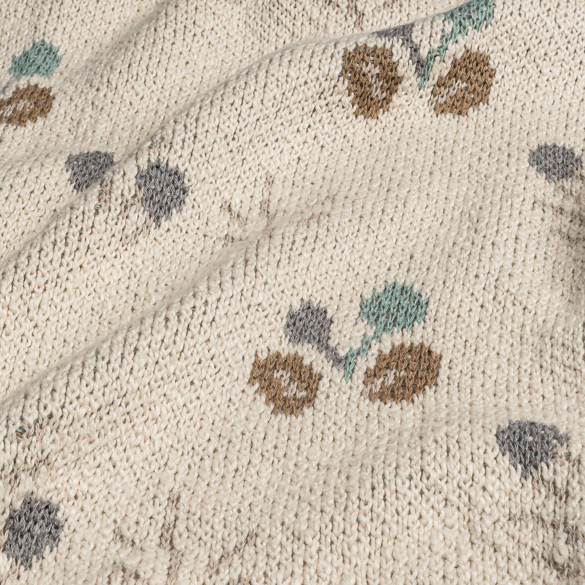 Avery Organic Cotton Knitted Baby Blanket (Poppy)