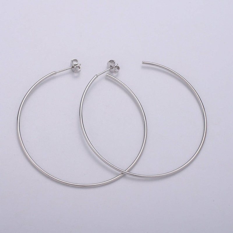 Silver Hoops