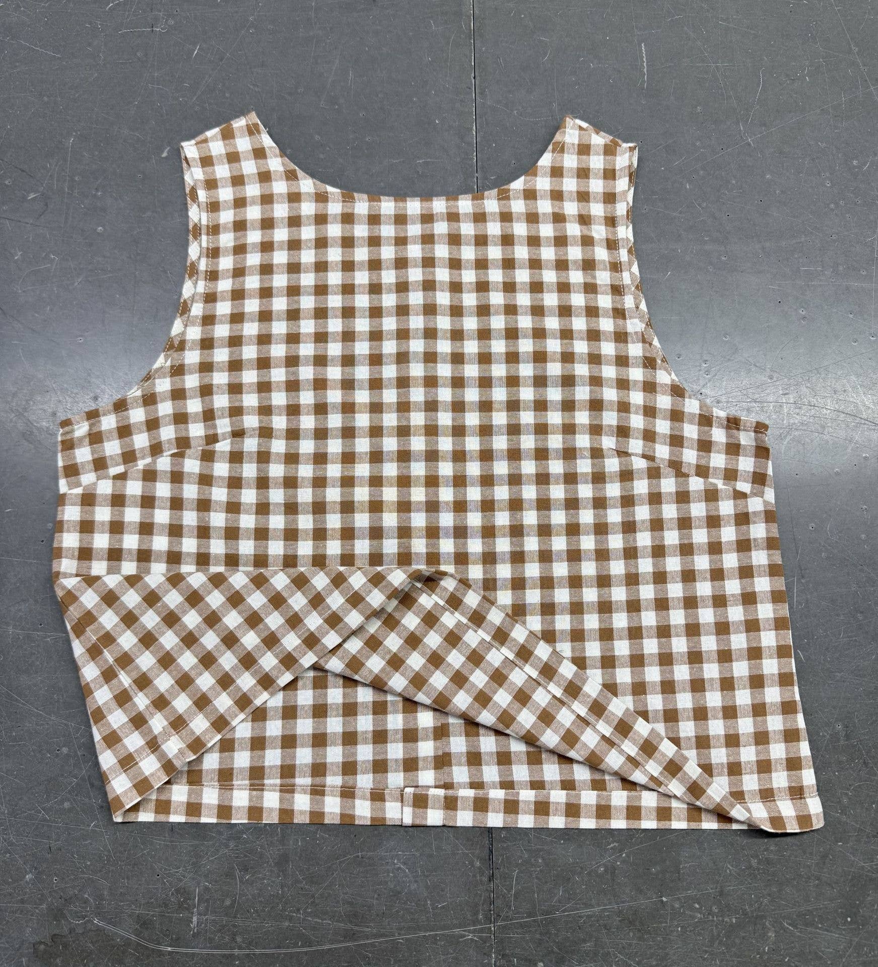 Gabriela Plaid Button Tank