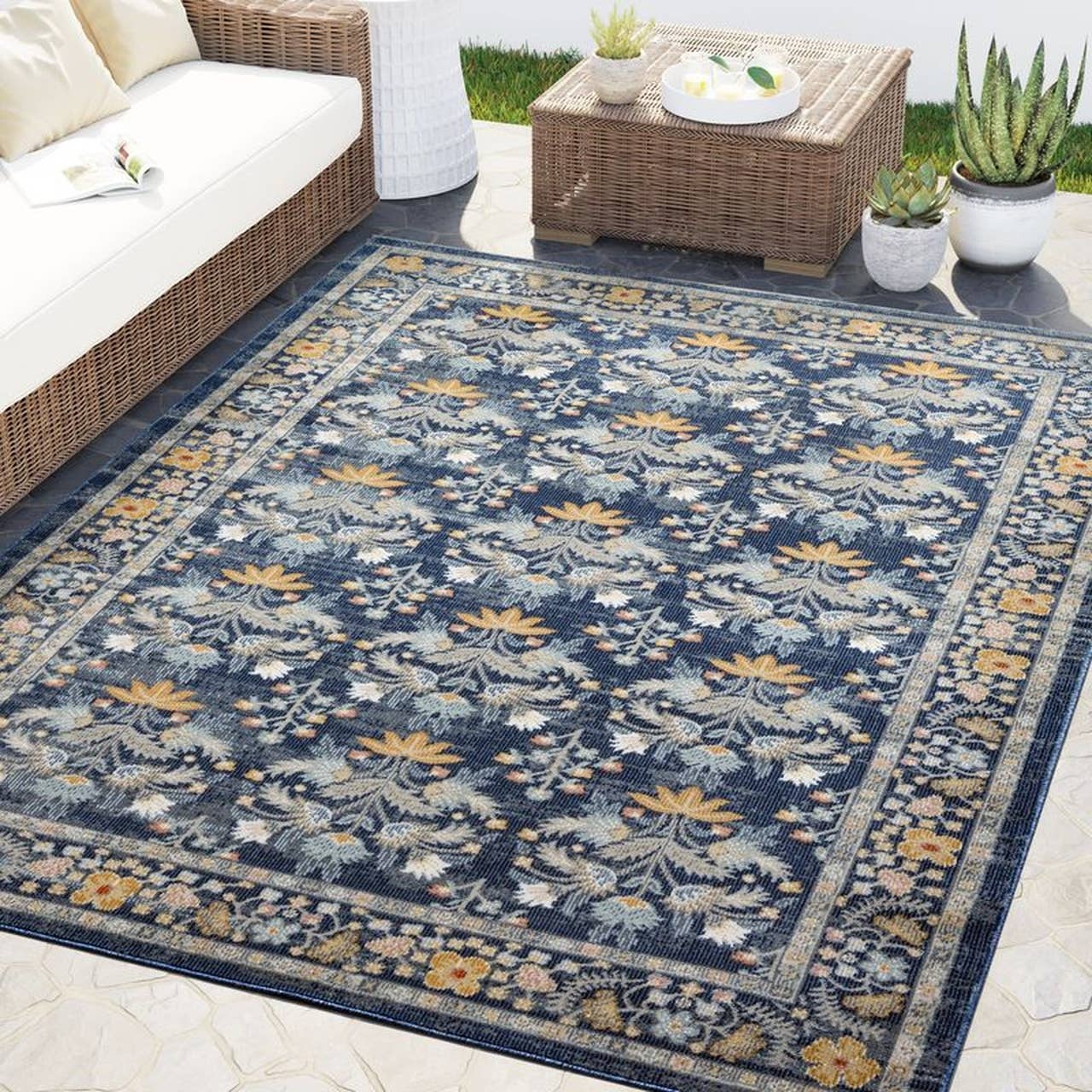 4 X 6 Dalia Lotus Indoor Outdoor Rug