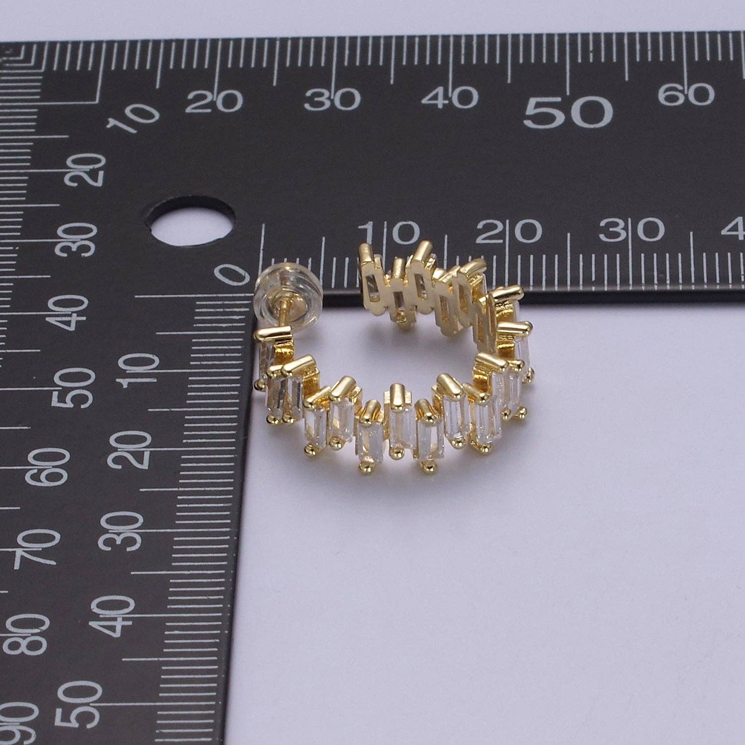 Baguette Hoop Earrings - Cloth + Cabin