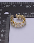 Baguette Hoop Earrings - Cloth + Cabin