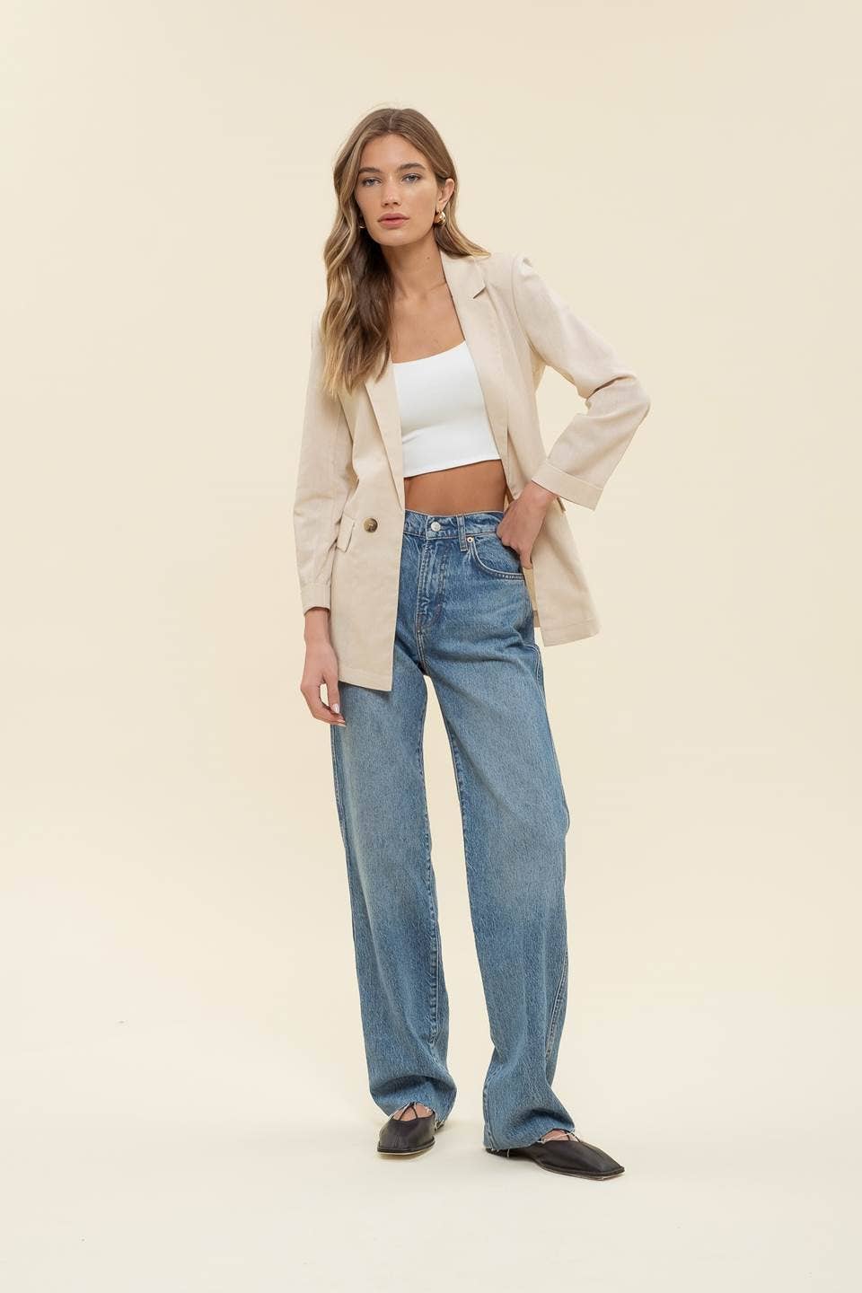 Miah Linen Blend Blazer - Cloth + Cabin