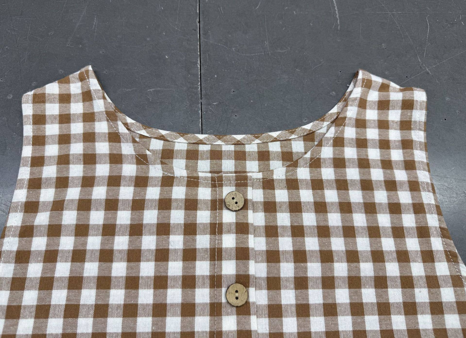 Gabriela Plaid Button Tank
